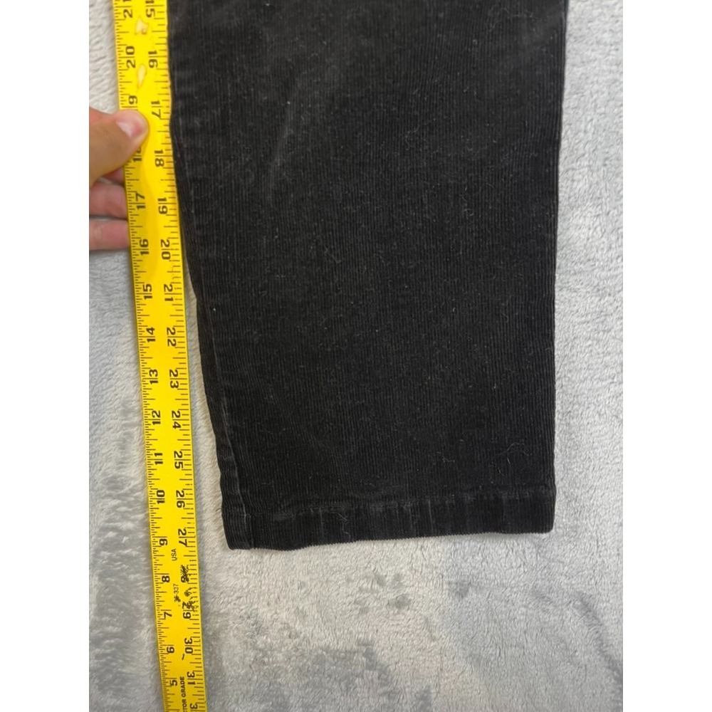 LL Bean Classic Curvy Fit Curvey Sz 10 Petite Black Corduroy Straight Mom - Picture 3 of 9